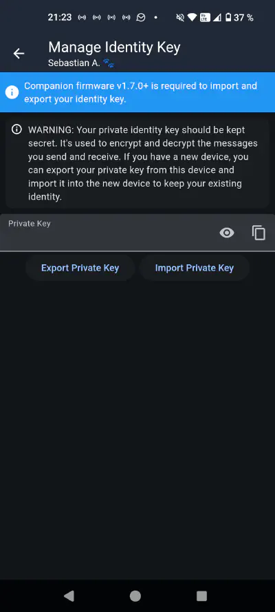 Manage Identity Key