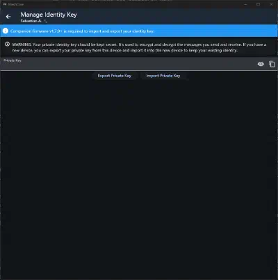 Manage Identity Key