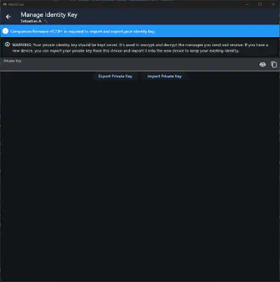Manage Identity Key